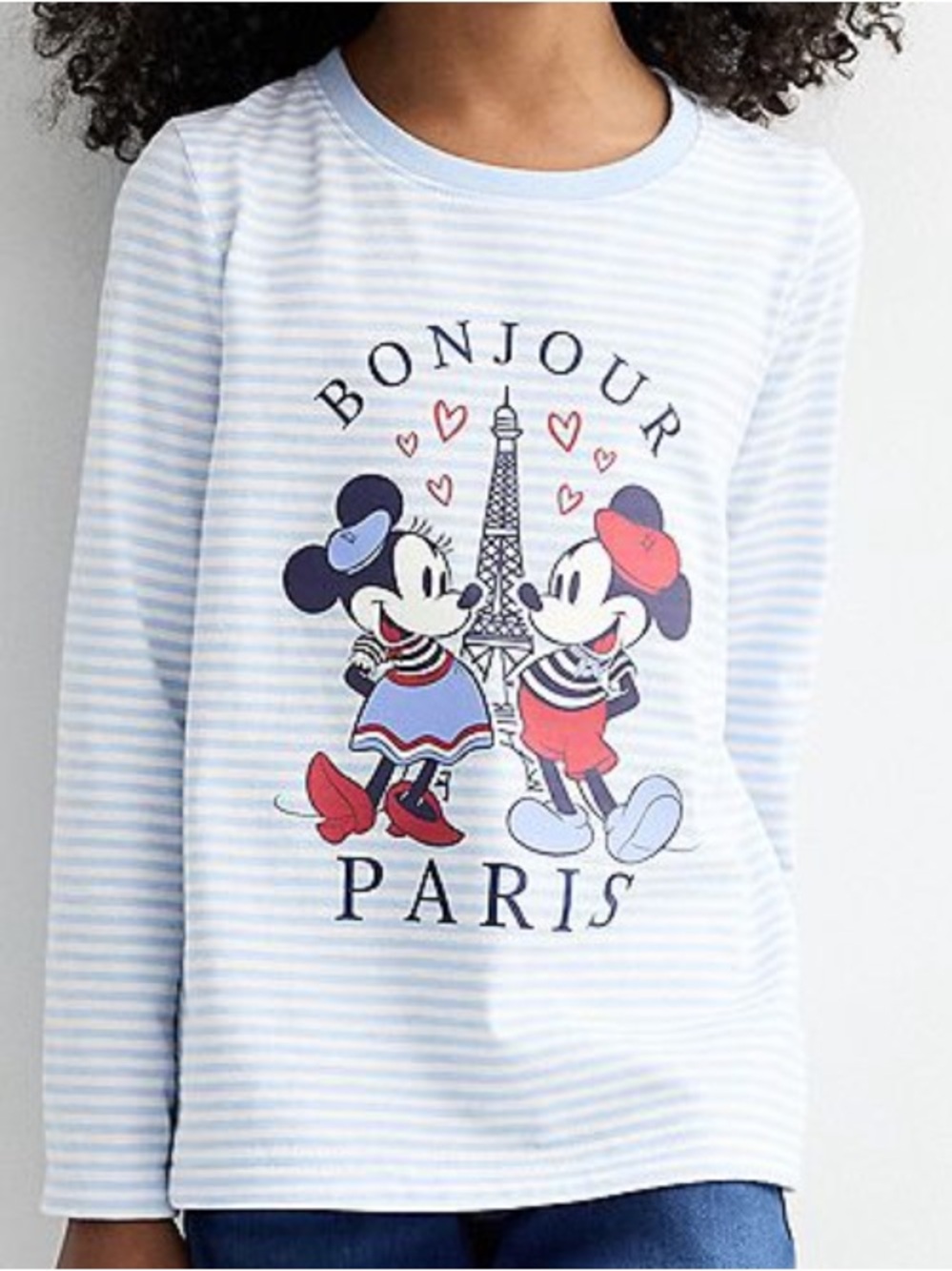 Disney Jumping Beans Mickey and Minnie Mouse Bonjour Paris Graphic Tee - Picture 4 of 9